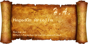 Hegedűs Ariella névjegykártya