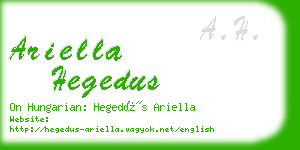 ariella hegedus business card